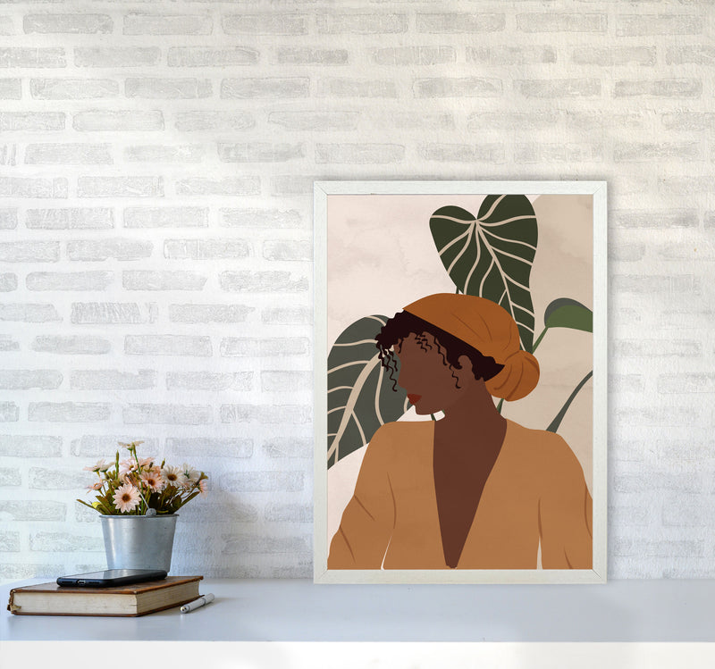 Girl Woman Ethnic Boho Art Print by Essentially Nomadic A2 Oak Frame