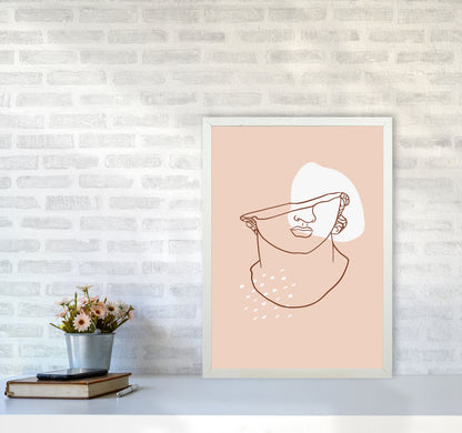 Greek Head Art Print by Essentially Nomadic A2 Oak Frame