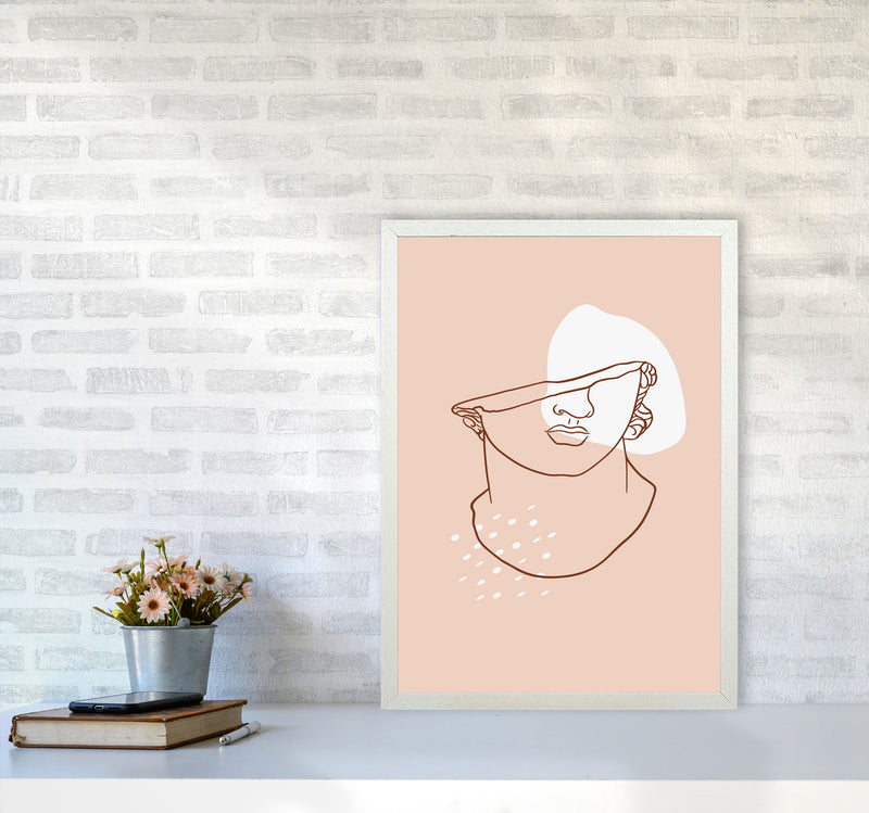 Greek Head Art Print by Essentially Nomadic A2 Oak Frame