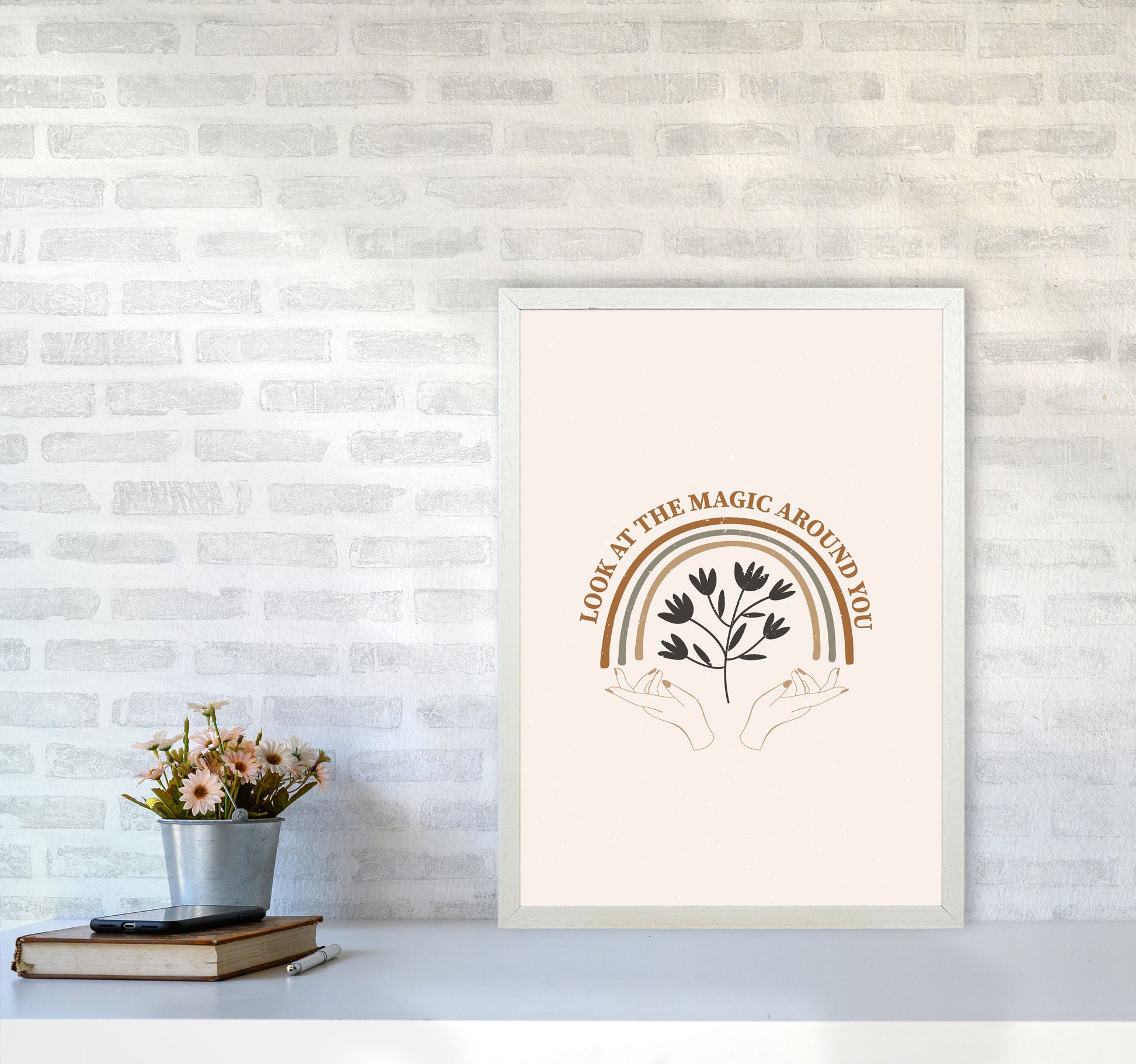 Look At The Magic Art Print by Essentially Nomadic A2 Oak Frame