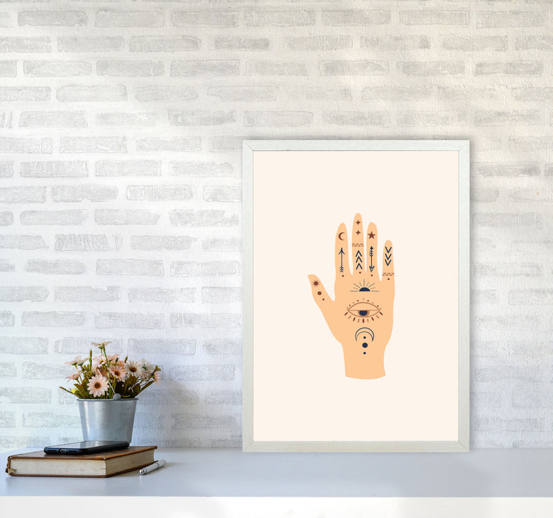 Mystical Celestial Palm Art Print by Essentially Nomadic A2 Oak Frame
