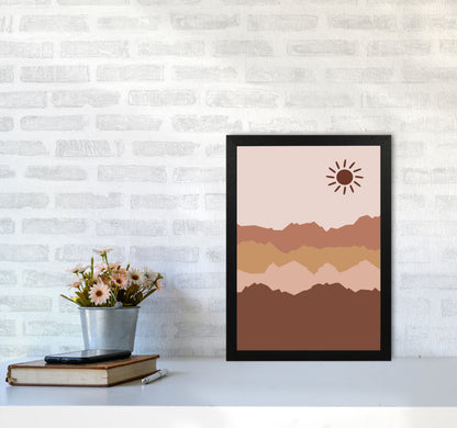 Mountain Sun Art Print by Essentially Nomadic A3 White Frame