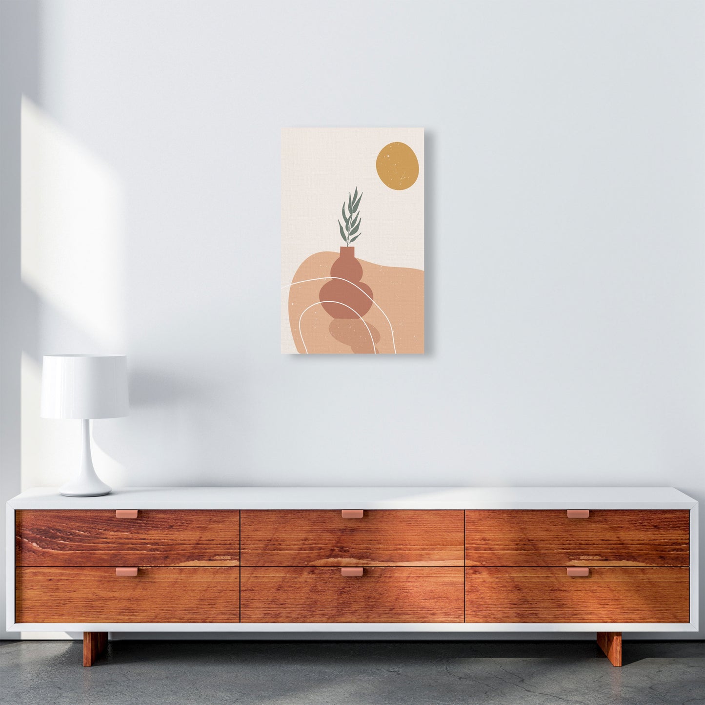 Vase Botanical Art Print by Essentially Nomadic A3 Canvas