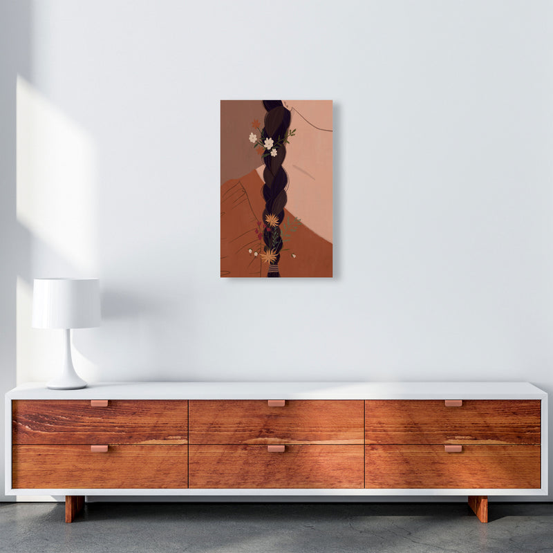 Girl Wildflower Art Print by Essentially Nomadic A3 Canvas