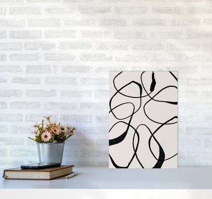 Abstract Scribble Art Print by Essentially Nomadic A3 Black Frame