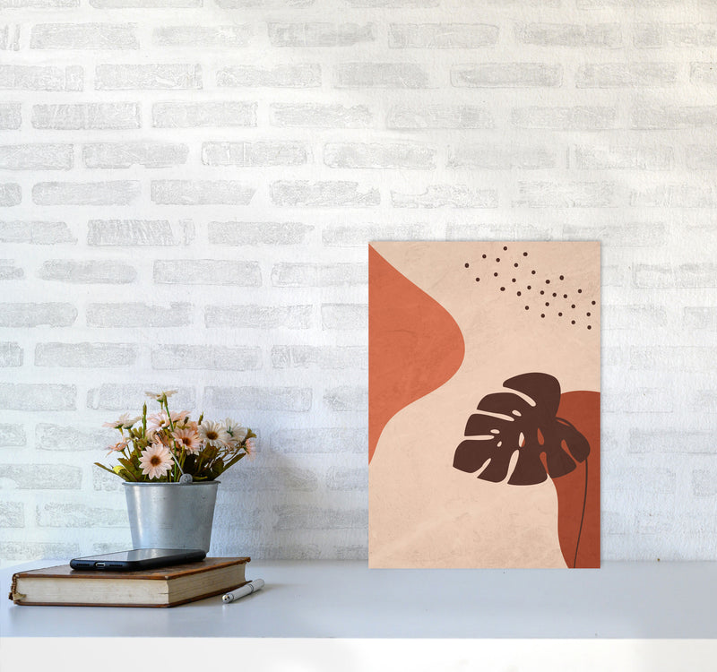 Abstract Art Monstera Art Print by Essentially Nomadic A3 Black Frame