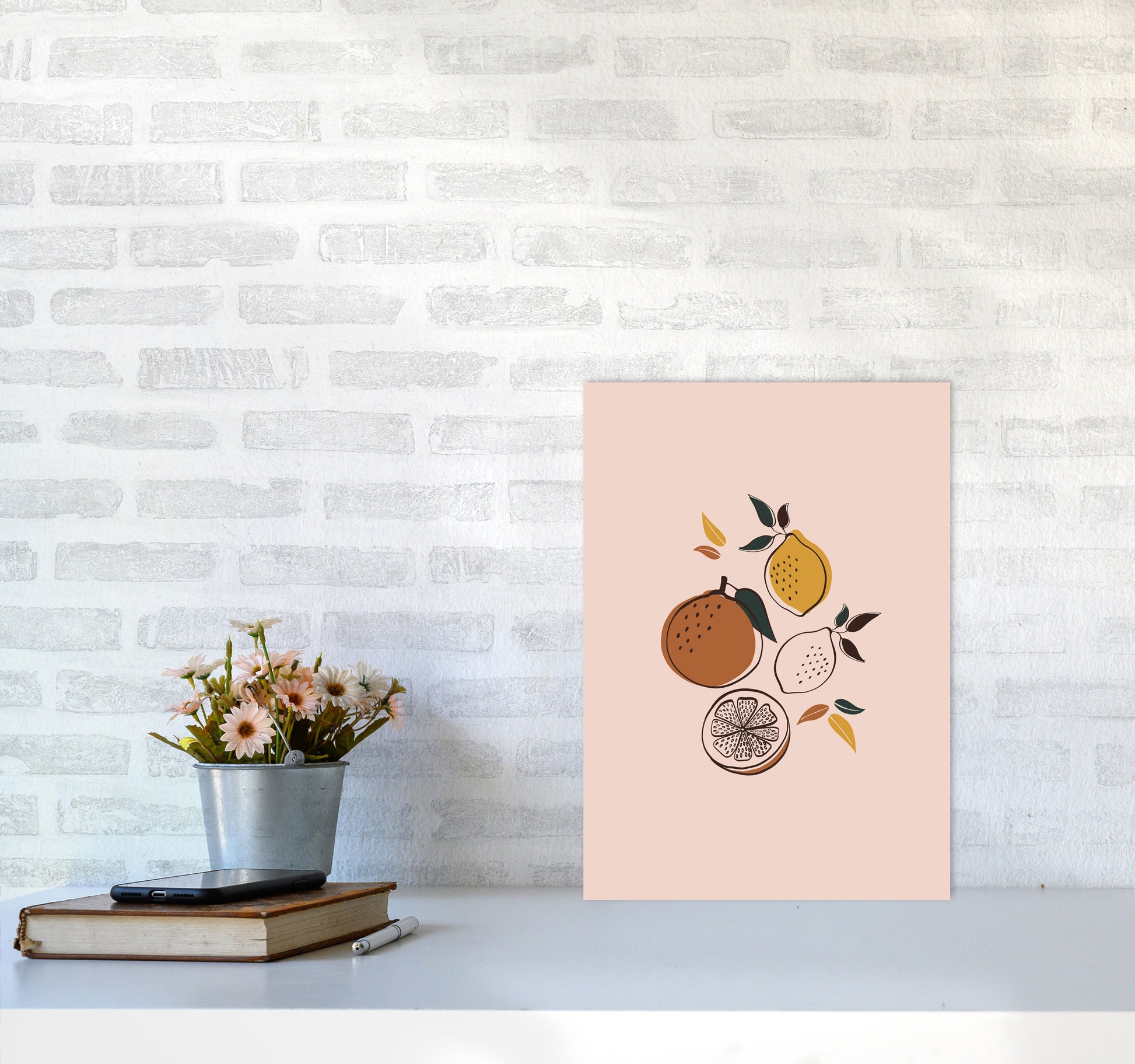 Citrus Art Print by Essentially Nomadic A3 Black Frame