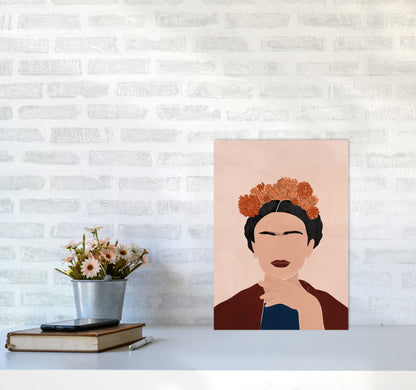 Frida Illustration Art Print by Essentially Nomadic A3 Black Frame