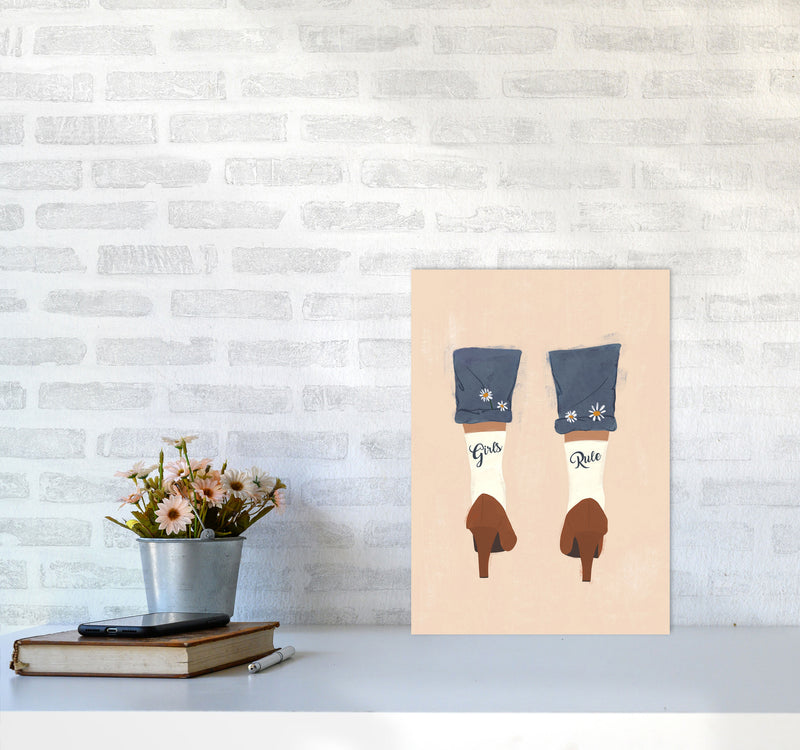 Girls Rule Art Print by Essentially Nomadic A3 Black Frame