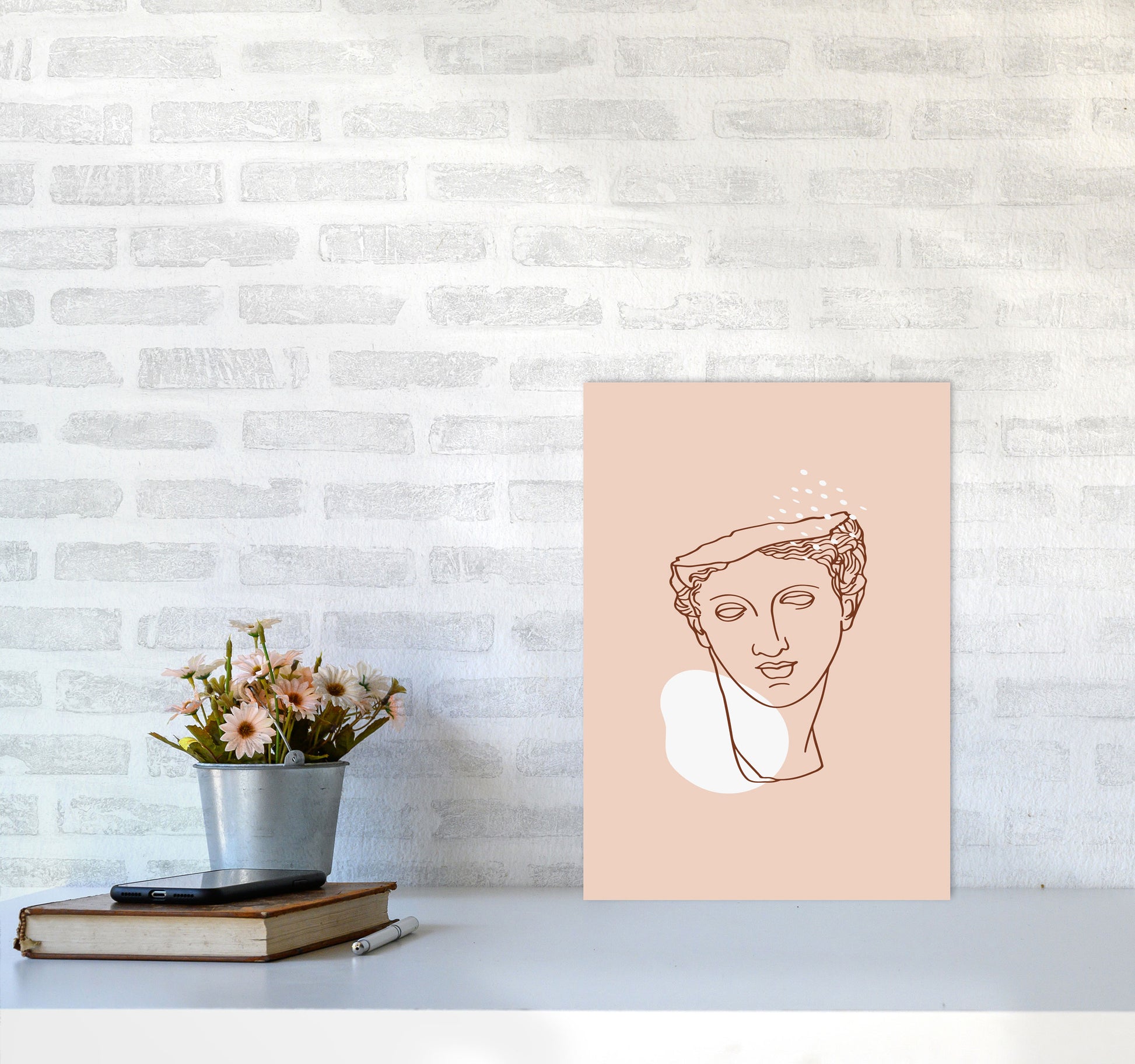 Greek Aphrodite Head Art Print by Essentially Nomadic A3 Black Frame