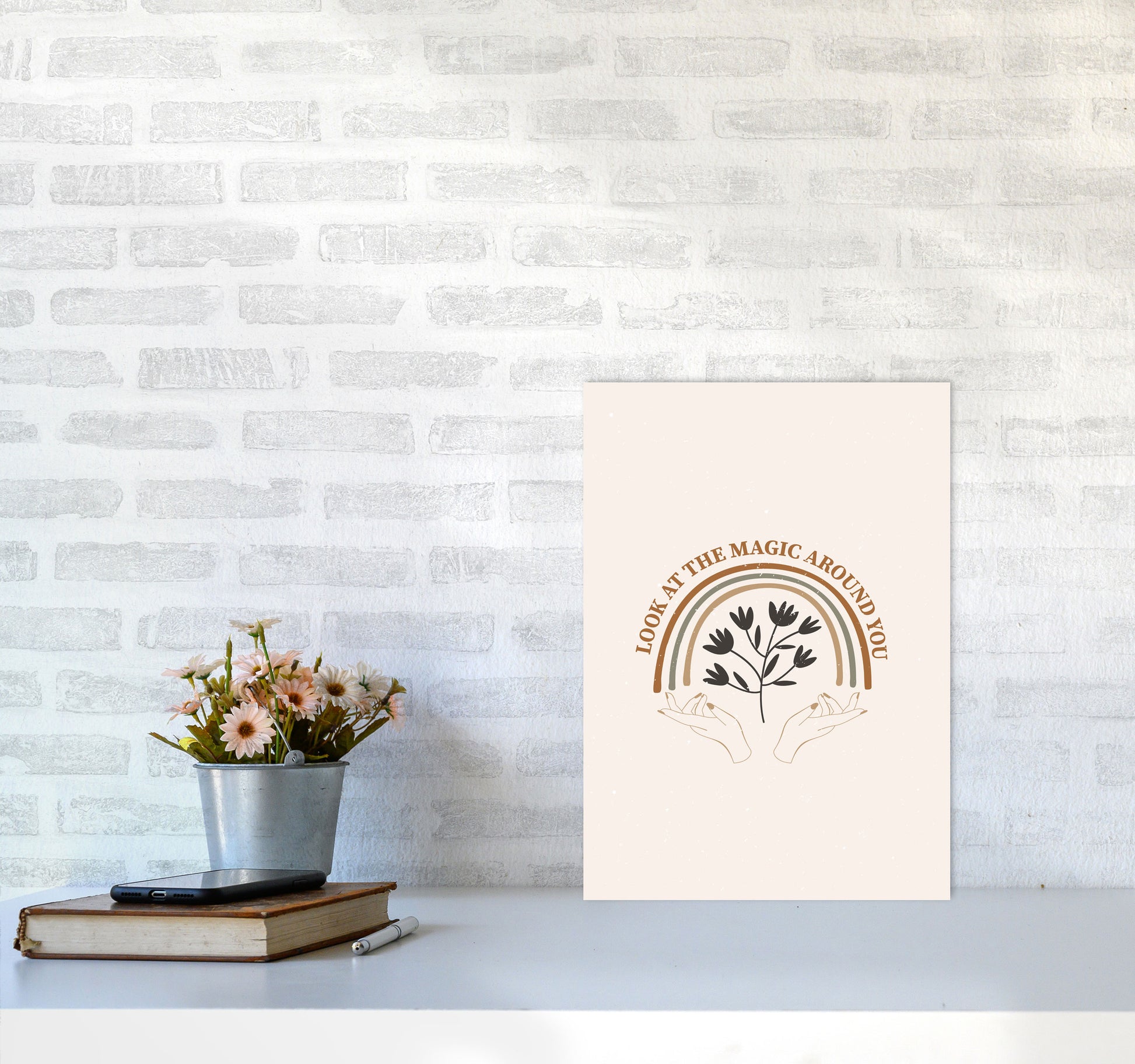 Look At The Magic Art Print by Essentially Nomadic A3 Black Frame