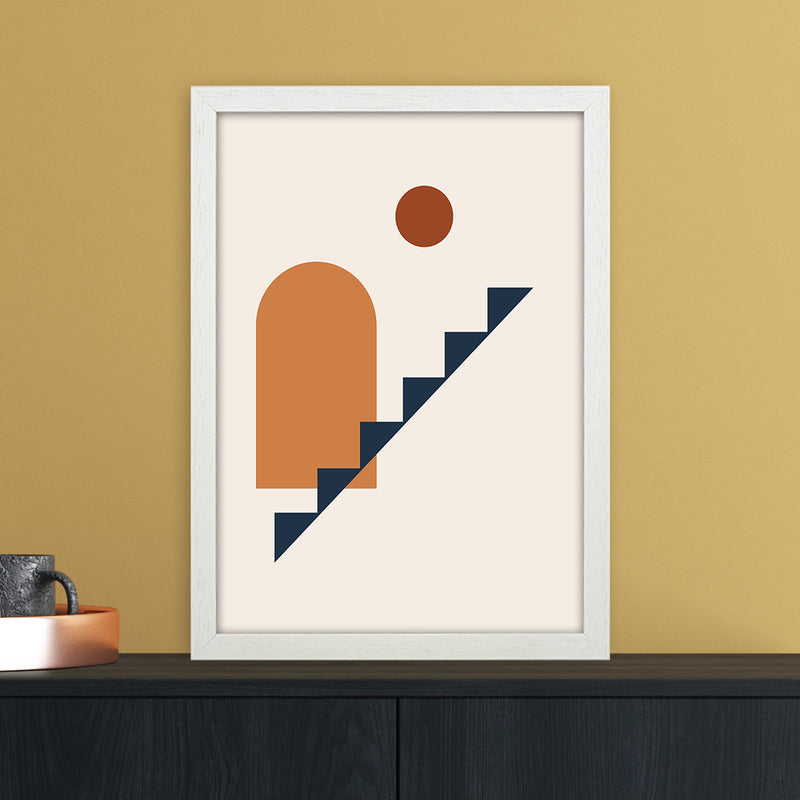 Minimal Geo b 3x4 ratio Art Print by Essentially Nomadic A3 Oak Frame