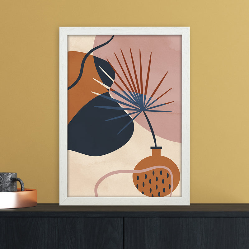 Mid Century Vase 1 Art Print by Essentially Nomadic A3 Oak Frame