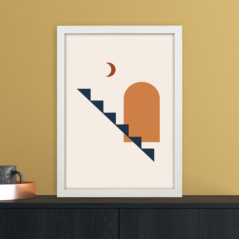 Minimal Geo Art Print by Essentially Nomadic A3 Oak Frame