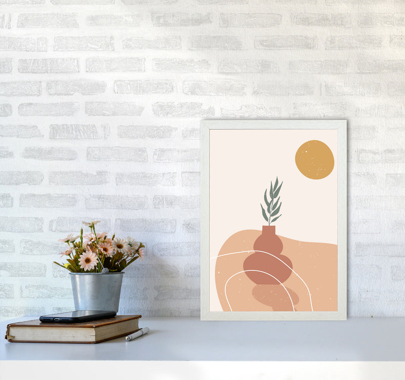 Vase Botanical Art Print by Essentially Nomadic A3 Oak Frame