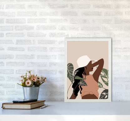 Girl Black Woman Art Print by Essentially Nomadic A3 Oak Frame