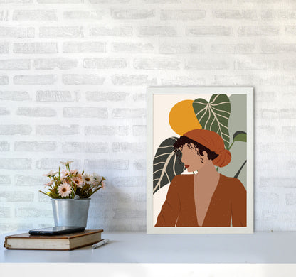 Girl Boho Art Print by Essentially Nomadic A3 Oak Frame