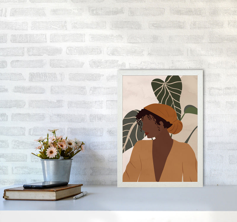 Girl Woman Ethnic Boho Art Print by Essentially Nomadic A3 Oak Frame