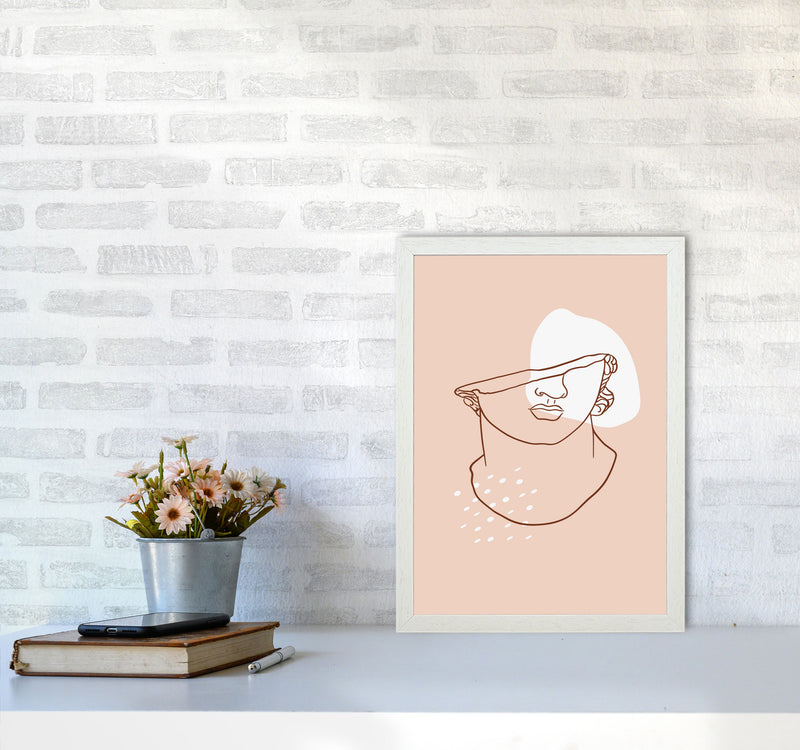 Greek Head Art Print by Essentially Nomadic A3 Oak Frame