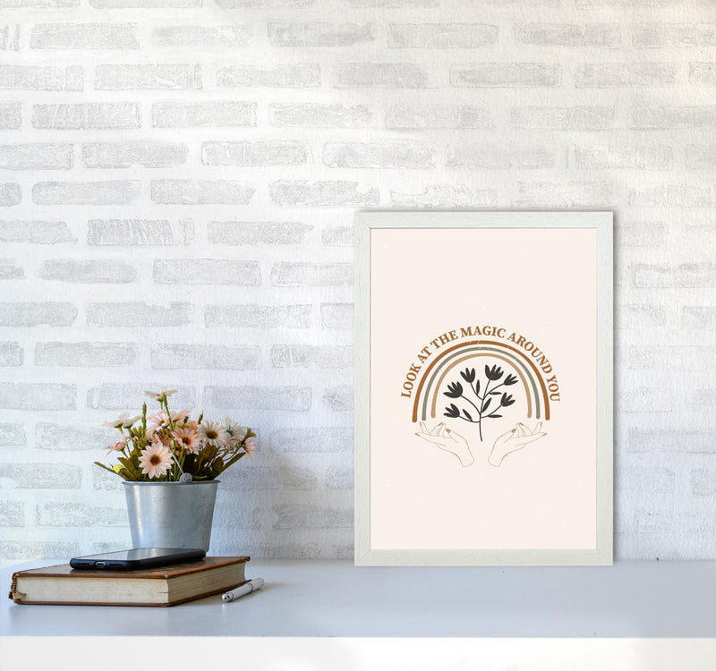 Look At The Magic Art Print by Essentially Nomadic A3 Oak Frame