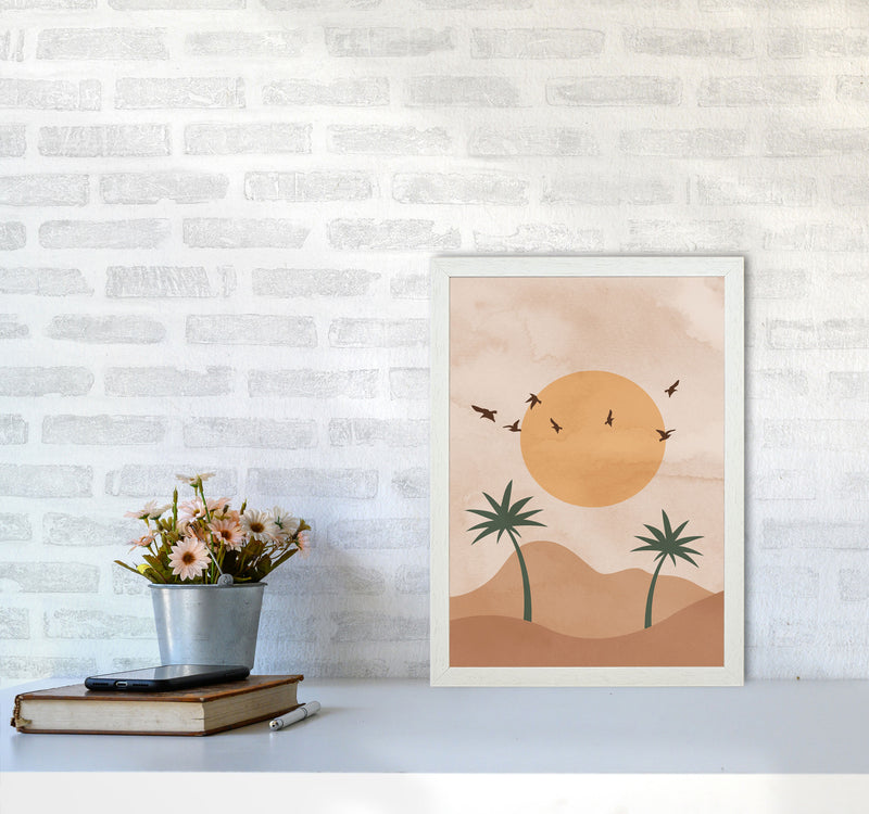 Desert Palm Art Print by Essentially Nomadic A3 Oak Frame