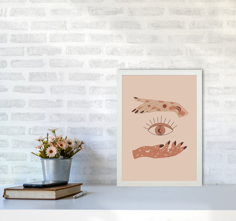 Mystical Celestial Eye Art Print by Essentially Nomadic A3 Oak Frame