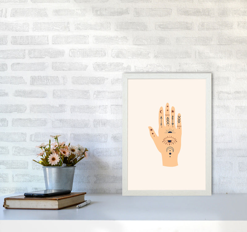 Mystical Celestial Palm Art Print by Essentially Nomadic A3 Oak Frame