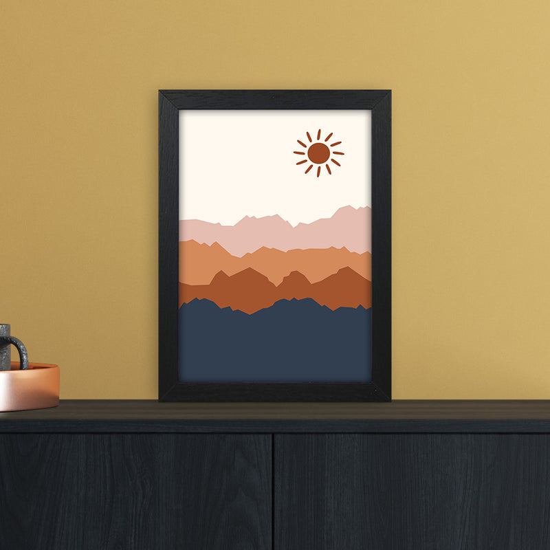 Sun Blue Mountain 02 Art Print by Essentially Nomadic A4 White Frame