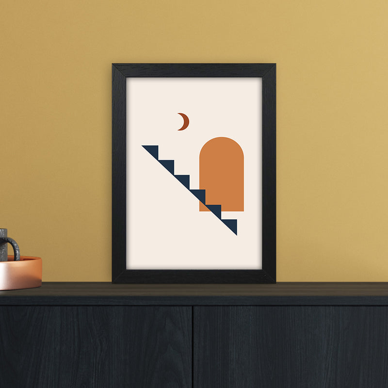 Minimal Geo Art Print by Essentially Nomadic A4 White Frame