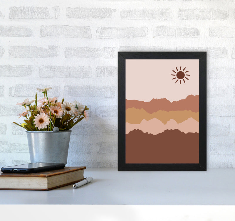Mountain Sun Art Print by Essentially Nomadic A4 White Frame