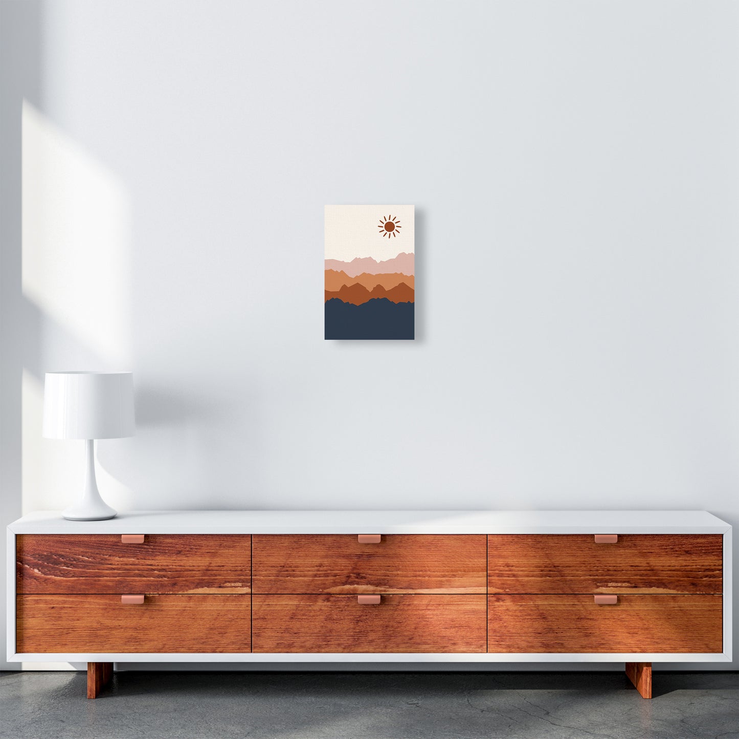 Sun Blue Mountain 02 Art Print by Essentially Nomadic A4 Canvas