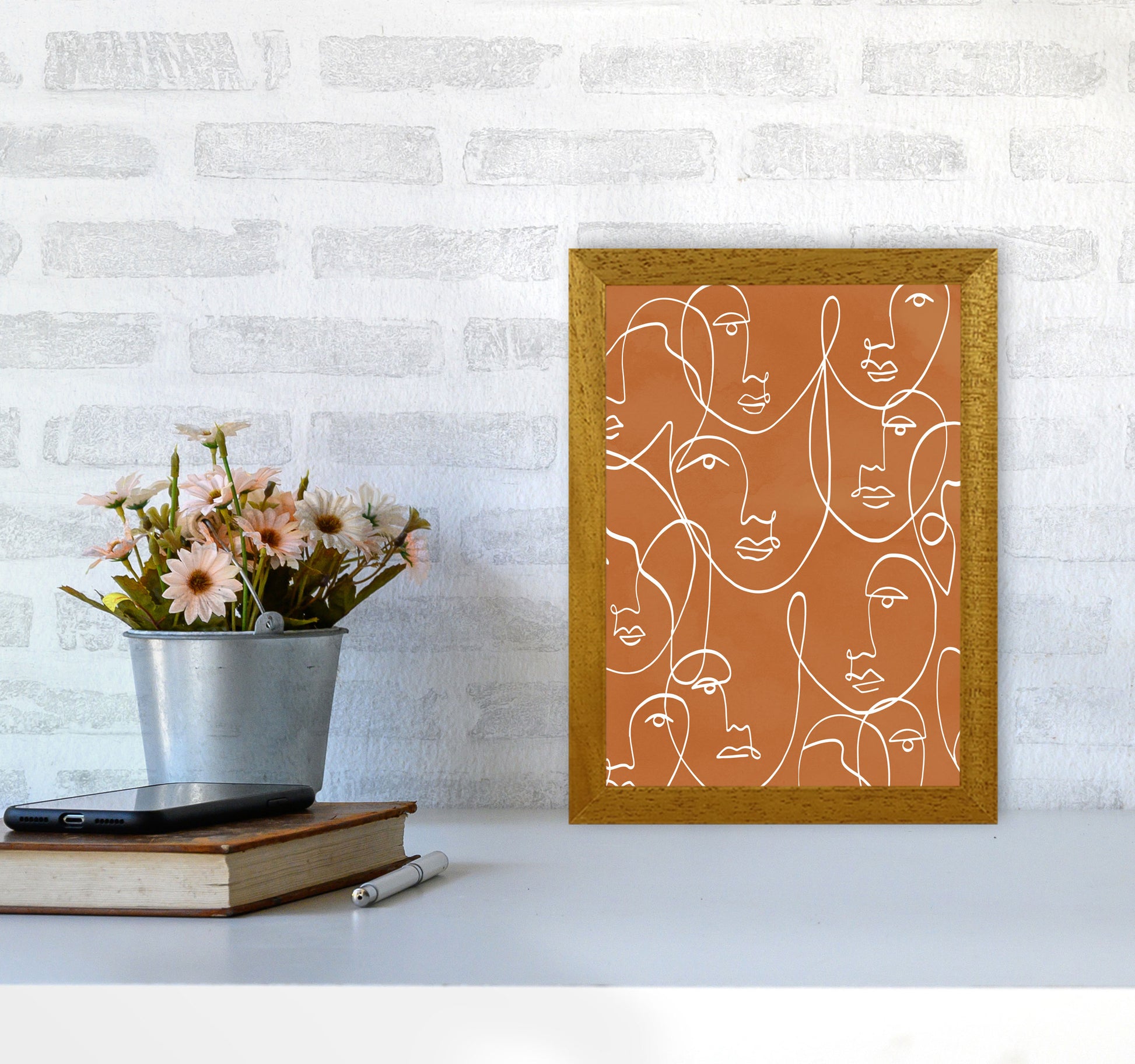 Face Line Art Art Print by Essentially Nomadic A4 Print Only