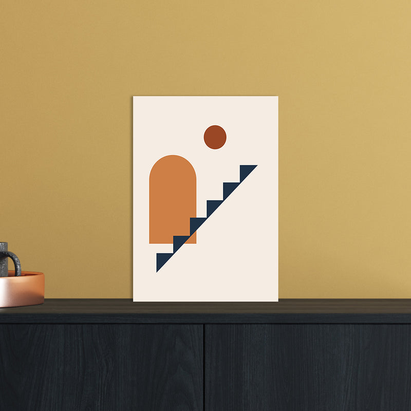 Minimal Geo b 3x4 ratio Art Print by Essentially Nomadic A4 Black Frame