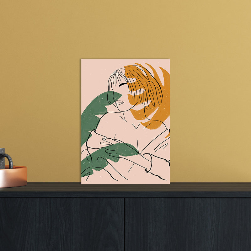 Girl Art Print by Essentially Nomadic A4 Black Frame
