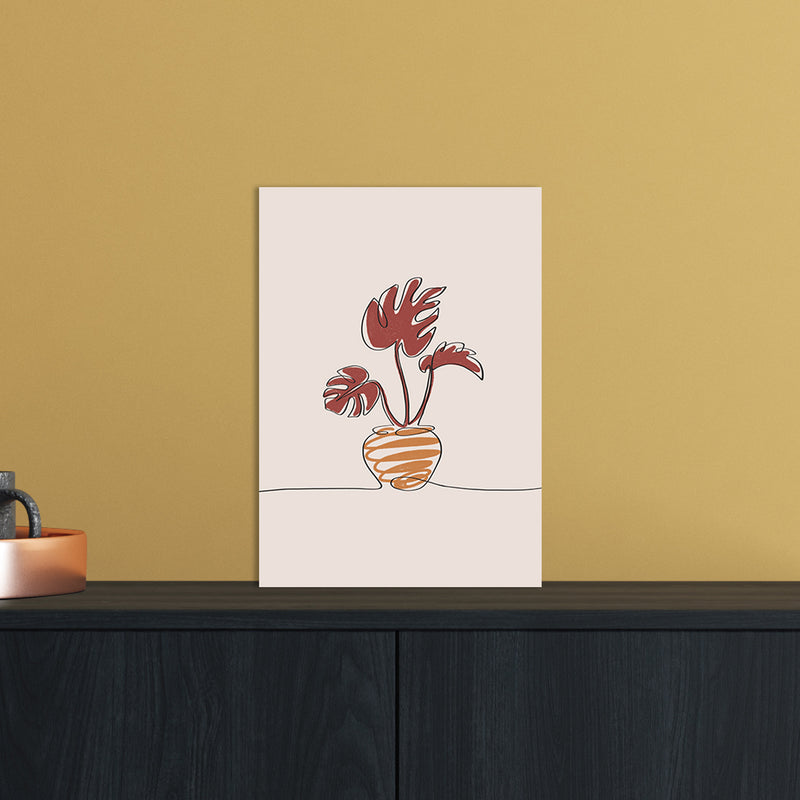 Monstera Art Print by Essentially Nomadic A4 Black Frame