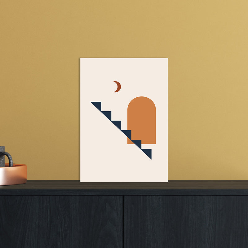 Minimal Geo Art Print by Essentially Nomadic A4 Black Frame