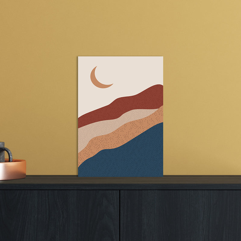 Moon Mountain Art Print by Essentially Nomadic A4 Black Frame
