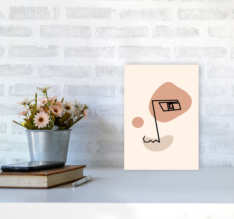Absract 1 Face Line Art Art Print by Essentially Nomadic A4 Black Frame