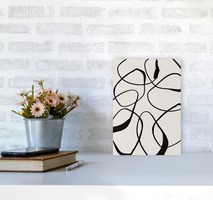 Abstract Scribble Art Print by Essentially Nomadic A4 Black Frame