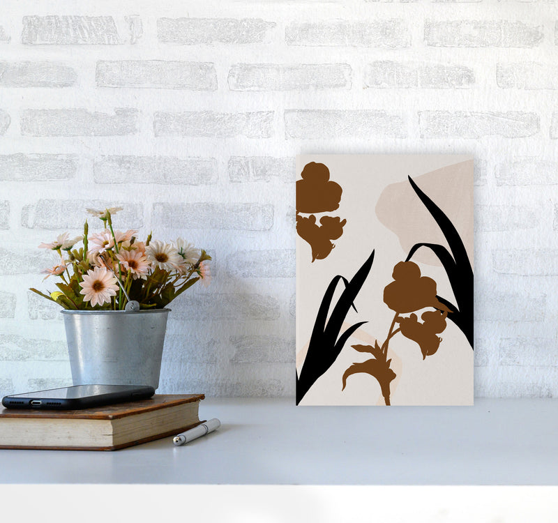 Abstract Leaf 3 Art Print by Essentially Nomadic A4 Black Frame