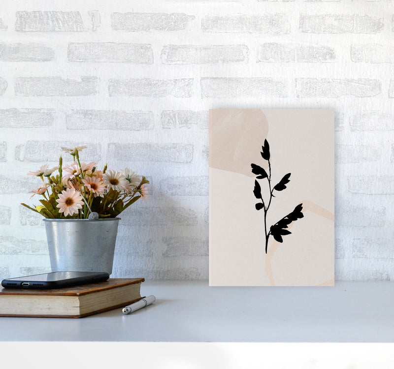 Abstract Leaf 4 Art Print by Essentially Nomadic A4 Black Frame