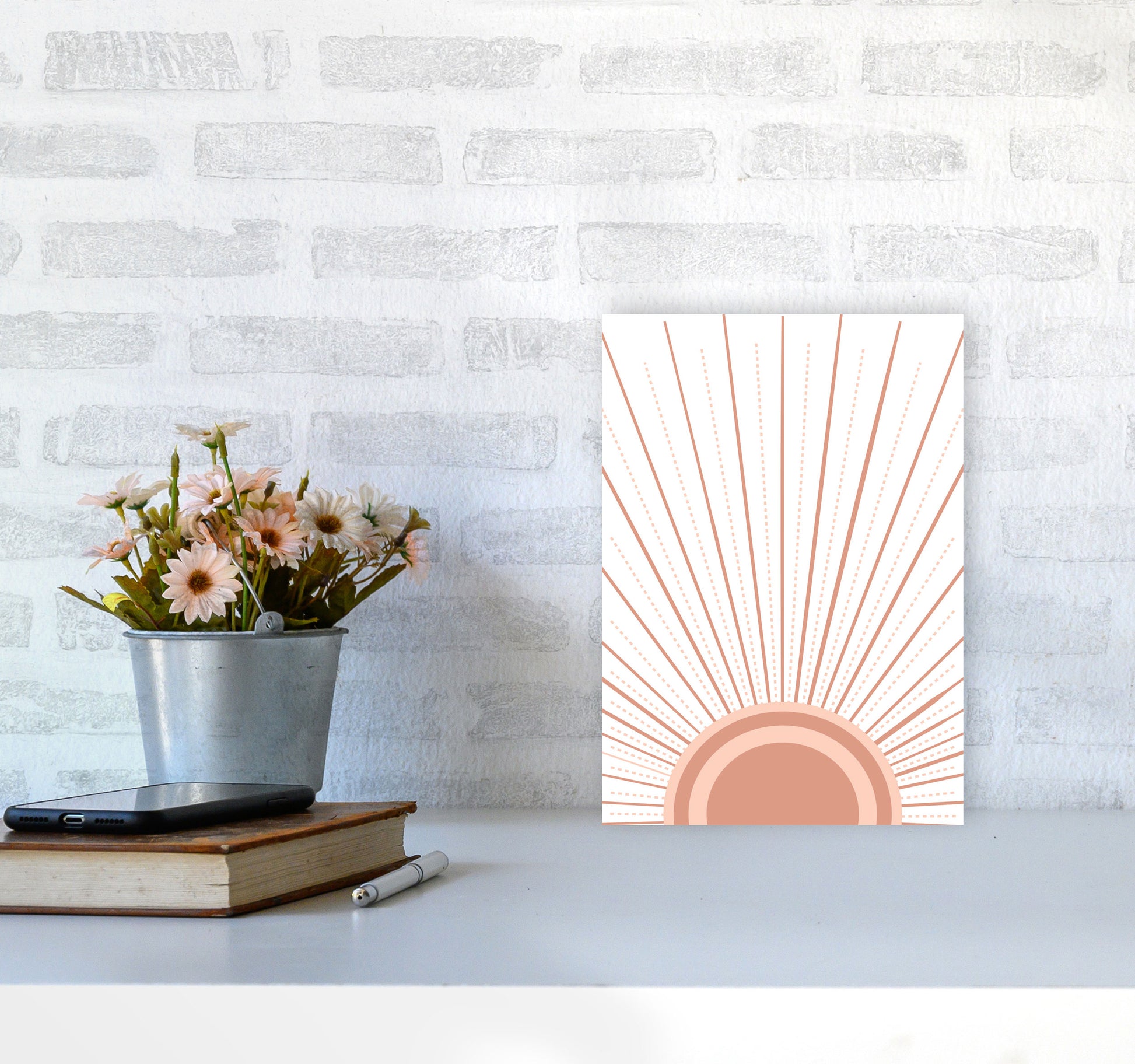 Boho Sunrise Art Print by Essentially Nomadic A4 Black Frame
