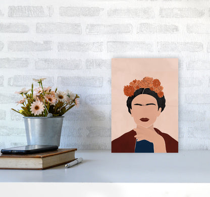 Frida Illustration Art Print by Essentially Nomadic A4 Black Frame