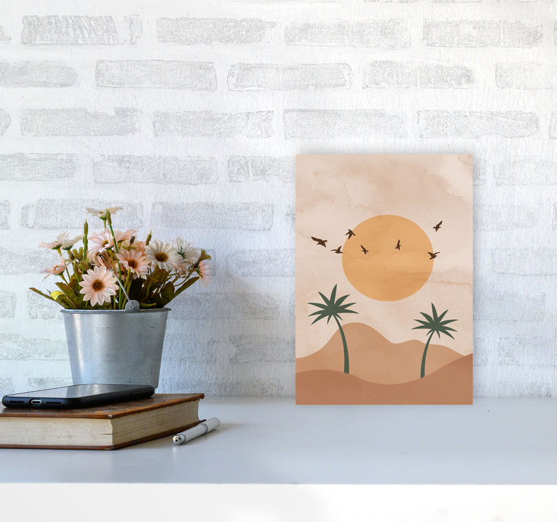 Desert Palm Art Print by Essentially Nomadic A4 Black Frame