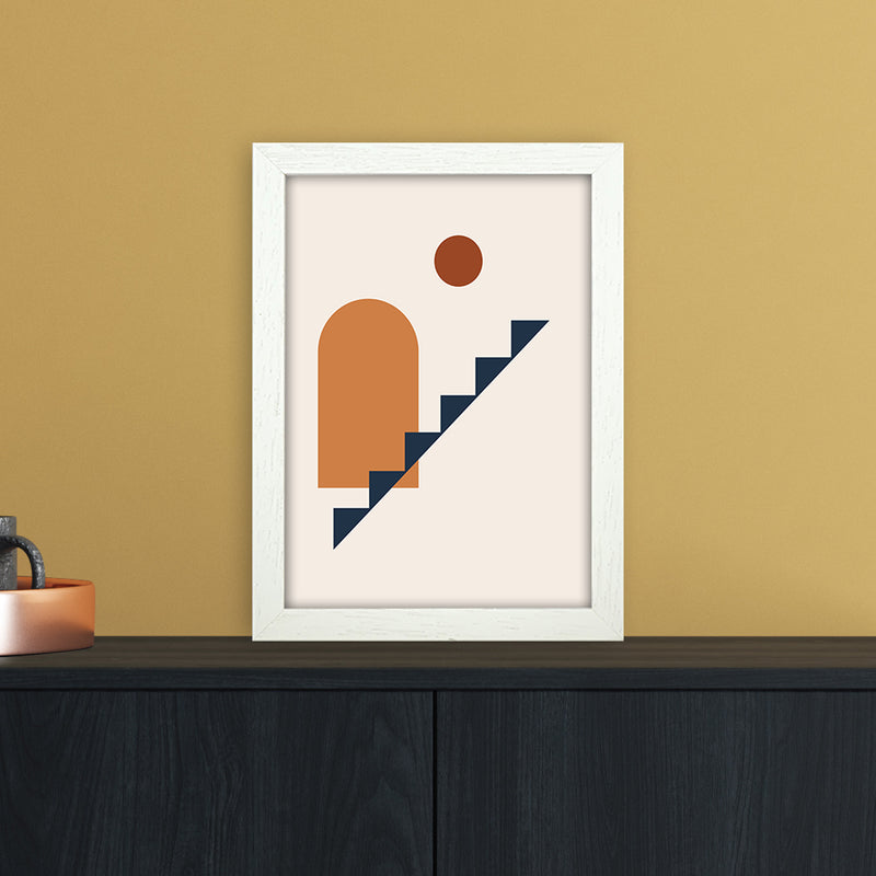 Minimal Geo b 3x4 ratio Art Print by Essentially Nomadic A4 Oak Frame