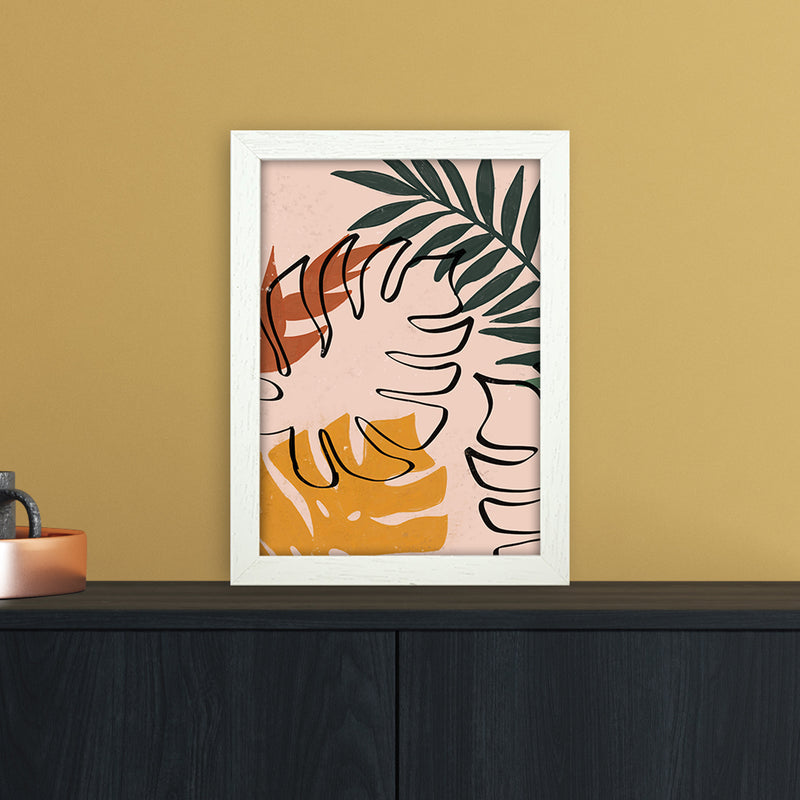 Abstract Plant Art Print by Essentially Nomadic A4 Oak Frame
