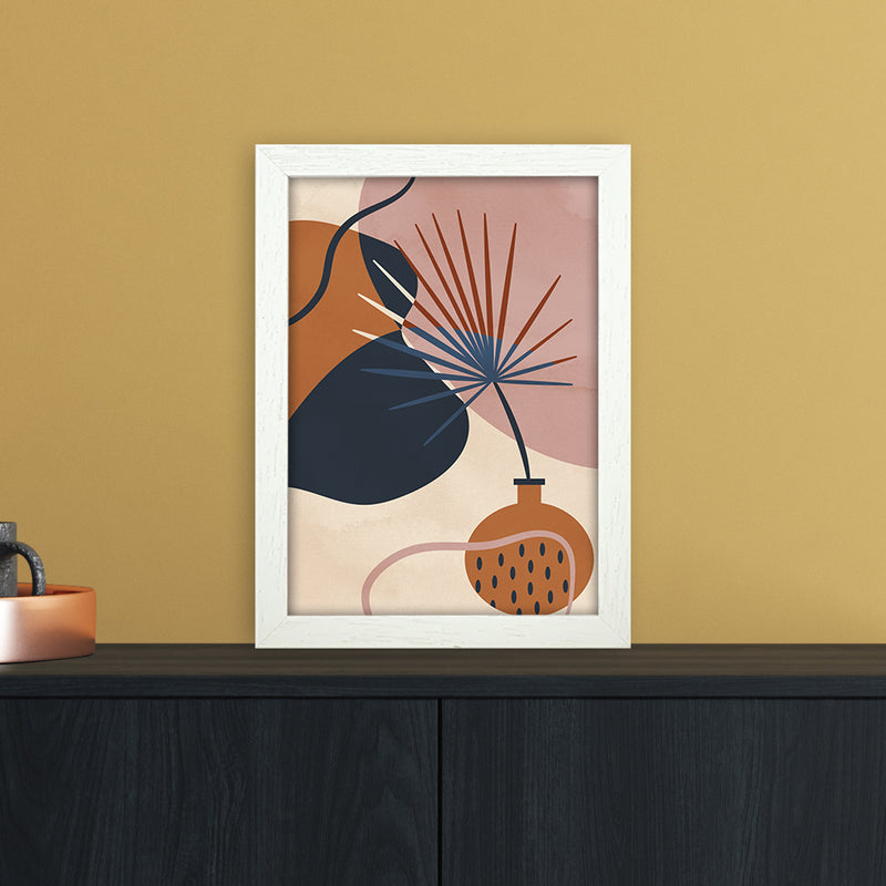 Mid Century Vase 1 Art Print by Essentially Nomadic A4 Oak Frame
