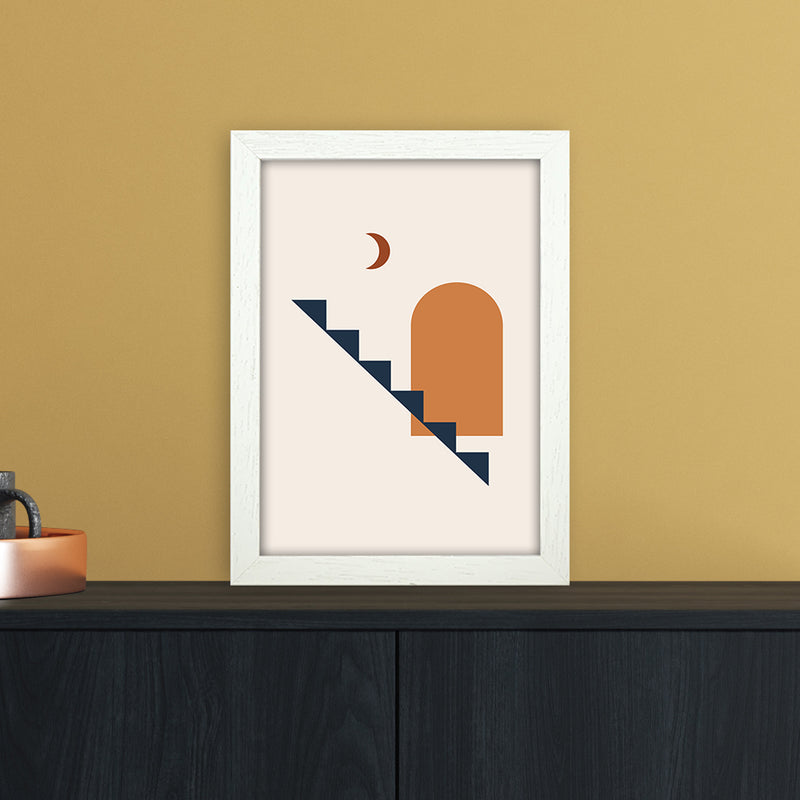 Minimal Geo Art Print by Essentially Nomadic A4 Oak Frame
