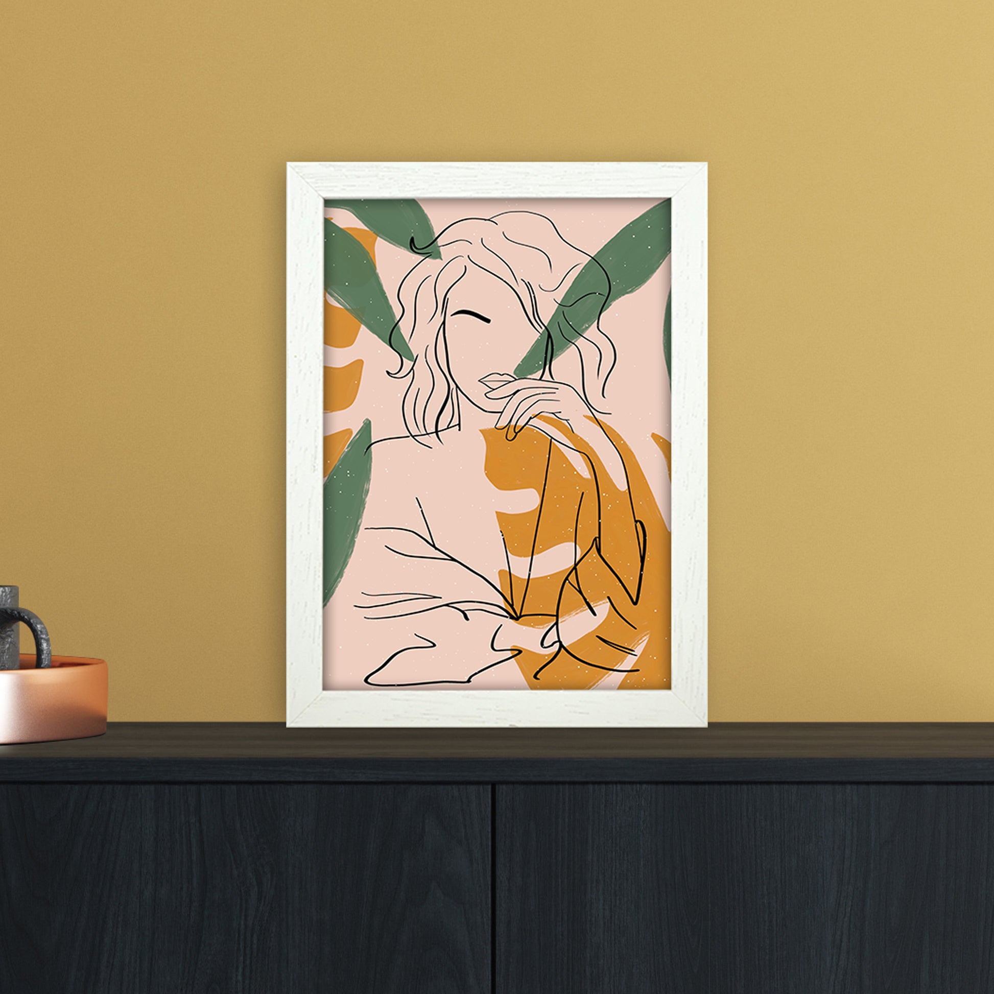 Girl 2 2x3 Art Print by Essentially Nomadic A4 Oak Frame