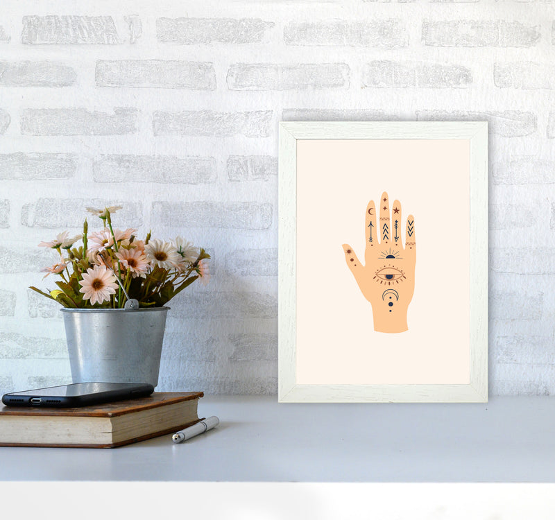 Mystical Celestial Palm Art Print by Essentially Nomadic A4 Oak Frame